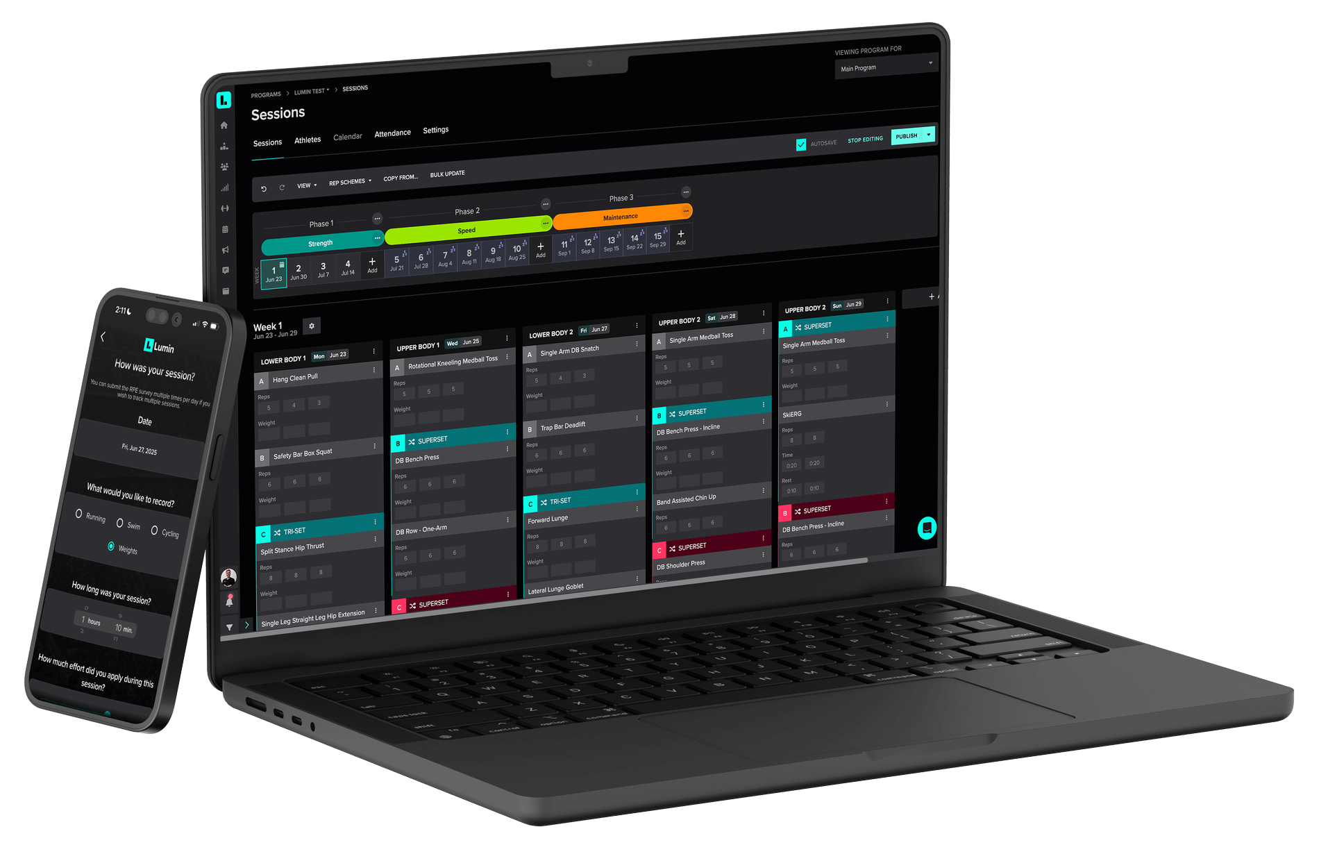 A mockup image of the Lumin Platform